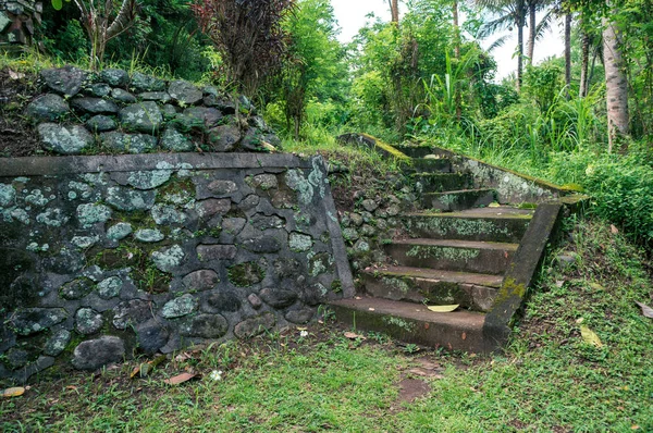 Каменные Ступени Ведущие Тропический Парк Бали Индонезия — стоковое фото