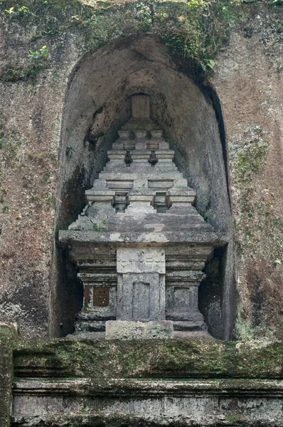 Antica Tomba Scavata Nella Roccia Nel Tempio Gunung Kawi Bali — Foto Stock