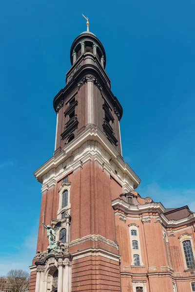 Michael Church Den Berömda Protestantiska Kyrkan Hansestaden Hamburg Tyskland — Stockfoto