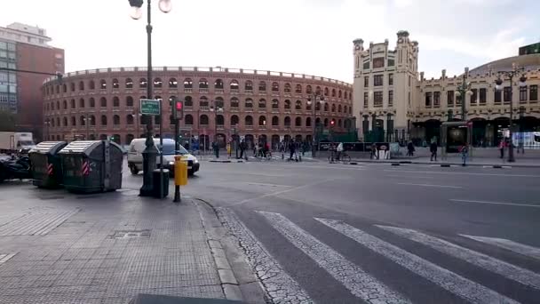 Valencia España Octubre 2019 Timelapse Estación Tren Estacio Del Nord — Vídeos de Stock