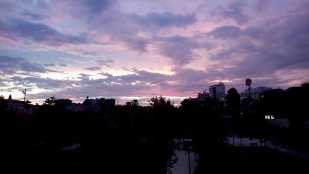 Timelapse Beautiful Sunrise Serrans Towers Valencia Spagna — Video Stock