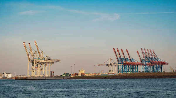 Cargo Cranes Port Hamburg Germany — Stock Photo, Image