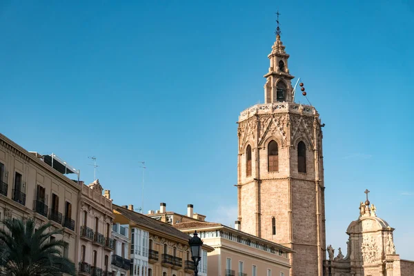 Miguelete Bell Tower Valencia Cathedral 도시는 도시의 중심지에 있으며 발렌시아 — 스톡 사진