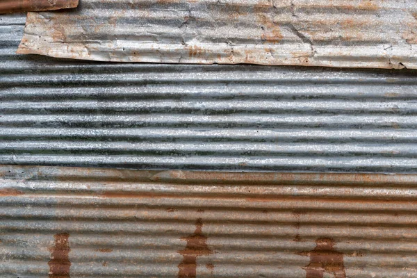 Old Rusty Galvanized Iron Fence Texture Background — Stock Photo, Image
