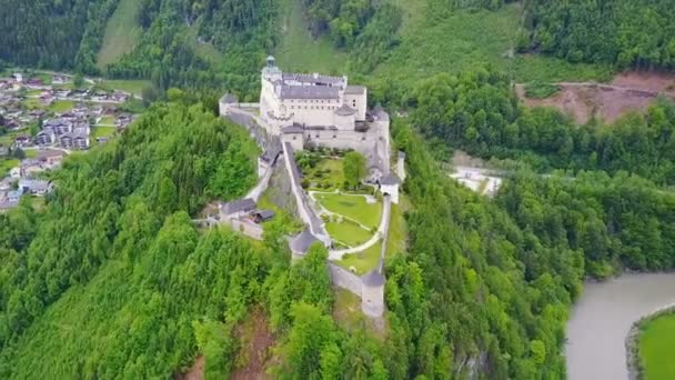 Castello Hohenwerfen aerea, Austria — Video Stock