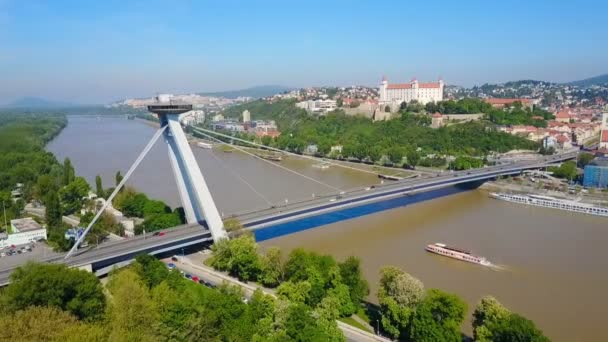 SNP Nova ponte, Bratislava — Vídeo de Stock