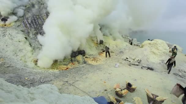Ijen vulkan timelapse, indonesien — Stockvideo