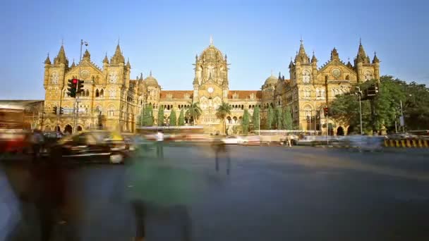 Chhatrapati Shivaji Terminus timelapse — Video Stock