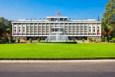 Independence Palace or Reunification Palace is a main public landmark in Ho Chi Minh City in Vietnam clipart