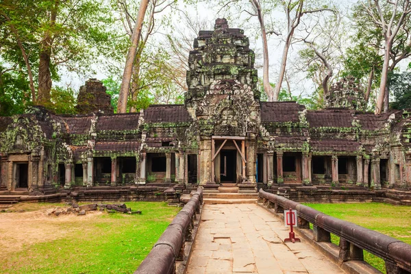 Prohm Lub Prasat Taprohm Jest Świątynia Angkor Siem Reap Kambodży — Zdjęcie stockowe