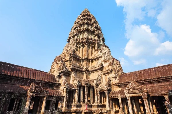 Angkor Wat Templom Főtornya Siem Reap Ben Kambodzsában Angkor Wat — Stock Fotó