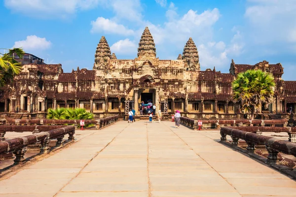 Angkor Wat Templom Siem Arapban Kambodzsában Angkor Wat Világ Legnagyobb — Stock Fotó