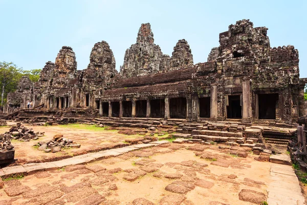 Bayon Egy Jól Ismert Khmer Templom Angkorban Kambodzsában — Stock Fotó