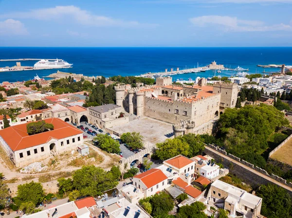 Rhodes Old Town Aerial Panoramic View Rhodes Island Greece — Stock Photo, Image