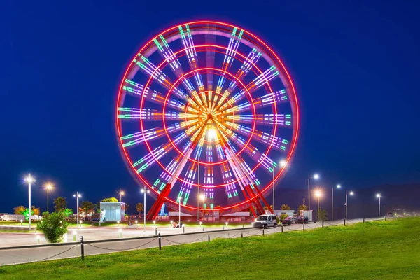 Grande Roue Nuit Batoumi Région Adjara Géorgie — Photo