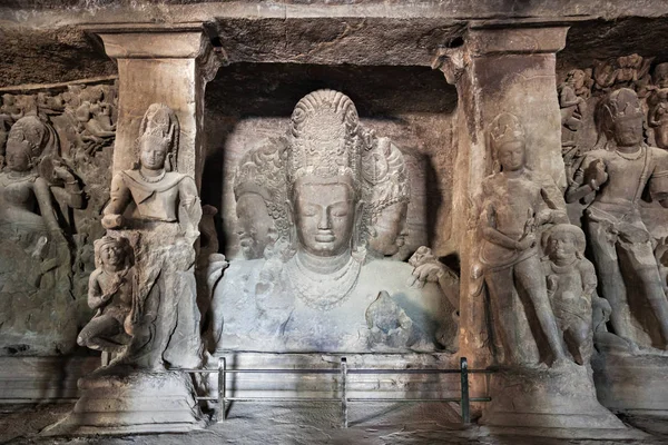 Cavernas Ilha Elephanta Perto Mumbai Estado Maharashtra Índia — Fotografia de Stock