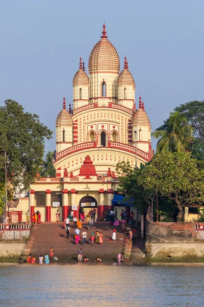Kolkata Hindistan Bulunan Bir Hindu Tapınağı Dakshineswar Kali Tapınağı Olduğunu — Stok fotoğraf