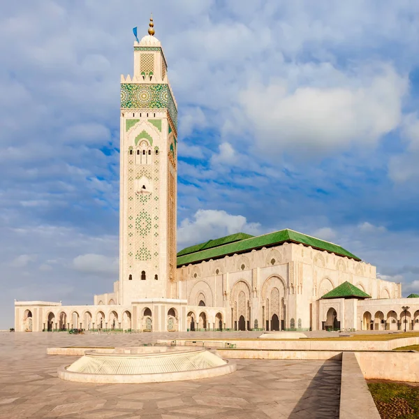 Мечеть Хассана Является Мечетью Касабланке Марокко Мечеть Хассана Самая Большая — стоковое фото