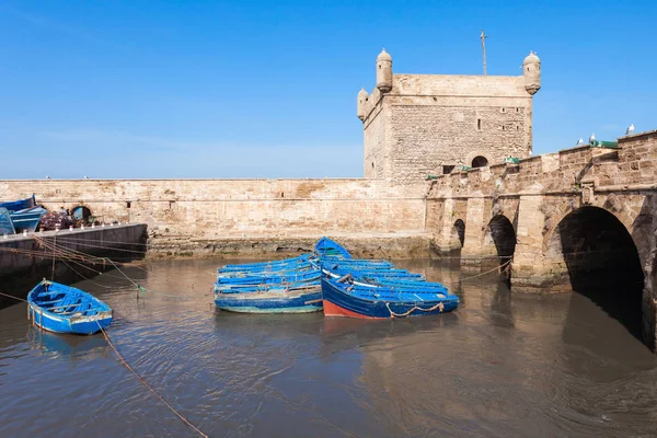 船停靠在斯卡拉在索维拉 摩洛哥 索维拉是大西洋沿岸的摩洛哥西部的一个城市 — 图库照片