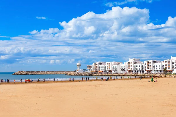 Αγκαντίρ Παραλία Στην Πόλη Αγκαντίρ Μαρόκο Agadir Είναι Μια Μεγάλη — Φωτογραφία Αρχείου