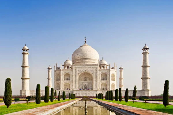 Taj Mahal Sunrise Light Agra India — Stock Photo, Image