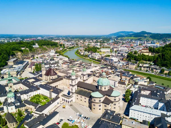 Salzburg Katedrali Hava Panoramik Manzarası Avusturya Salzburg Kelimenin Tam Anlamıyla — Stok fotoğraf