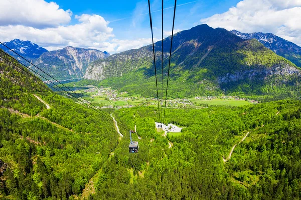 Téléphérique Direction Des Montagnes Dachstein Sur Mont Krippenstein Haute Autriche — Photo