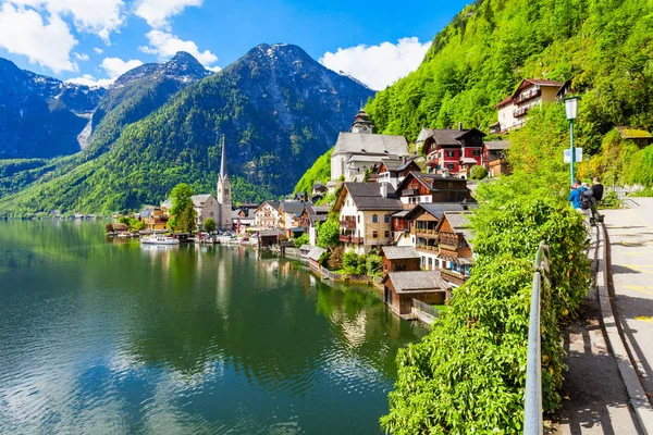 Hallstatt Oude Stad Hallstatter See Meer Opper Oostenrijk Hallstatt Een — Stockfoto