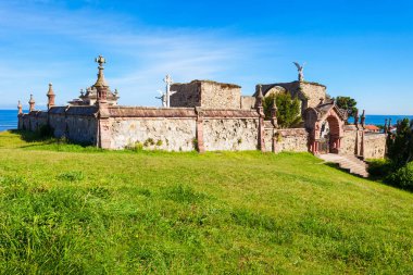 Old cemetery and chapel in Comillas, Cantabria region of Spain clipart
