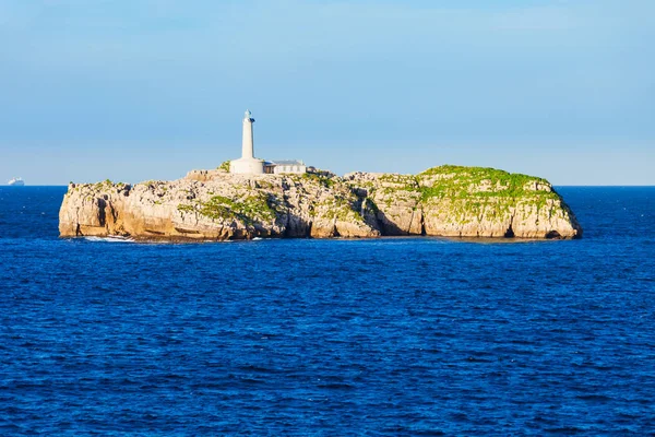 Mouro Island Lighthouse Nebo Faro Isla Mouro Městě Santander Španělské — Stock fotografie