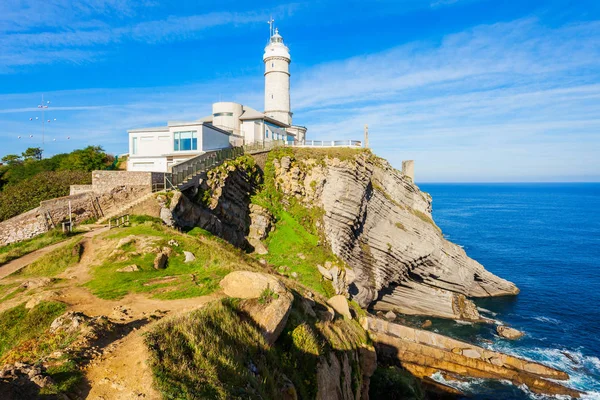 Latarnia Morska Faro Cabo Mayor Santander Obwód Kantabryjski — Zdjęcie stockowe