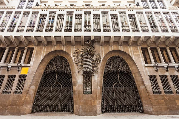 Palazzo Guell Palau Guell Palazzo Progettato Antoni Gaudi Carrer Nou — Foto Stock