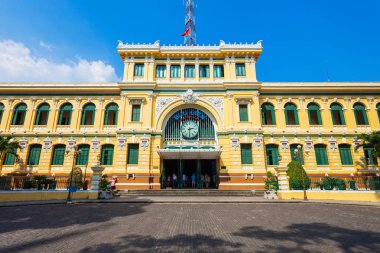 Saigon Central Post Office is a post office in the downtown Ho Chi Minh City or Saigon in Vietnam clipart