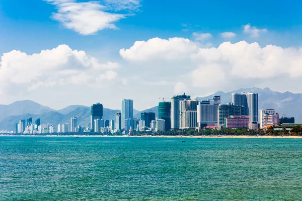 Nha Trang Città Skyline Vista Panoramica Nel Sud Del Vietnam — Foto Stock