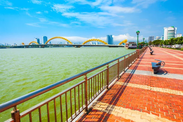 Flodpromenaden Danang Stad Vietnam — Stockfoto
