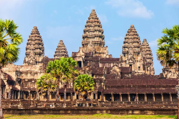 Angkor Wat Templom Siem Arapban Kambodzsában Angkor Wat Világ Legnagyobb — Stock Fotó