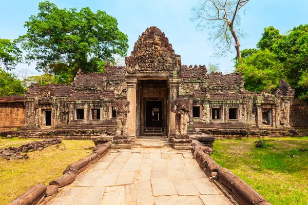 Preah Khan Egy Templom Kambodzsai Angkor Preah Khan Északkeletre Található — Stock Fotó