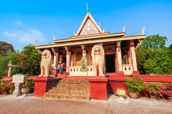 Wat Phnom Mountain Pagoda Templo Budista Localizado Phnom Penh Camboja — Fotografia de Stock