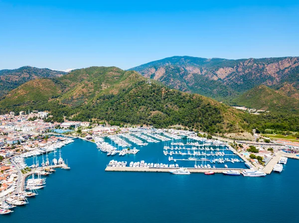 Marmaris Marina Vista Panorâmica Aérea Cidade Marmaris Turquia — Fotografia de Stock