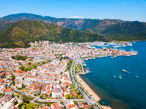 Marmaris Cidade Vista Panorâmica Aérea Cidade Marmaris Turquia — Fotografia de Stock