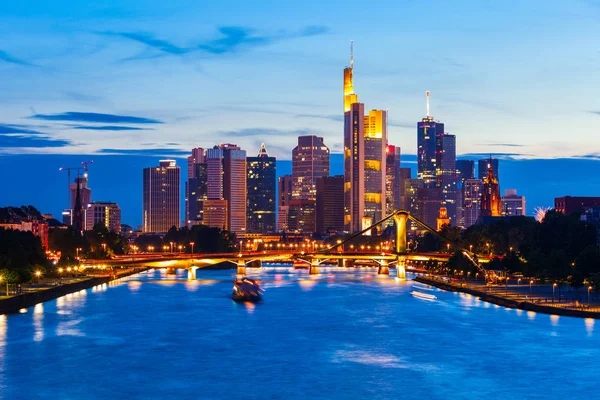 Ορίζοντα Frankfurt Κύρια Πόλη Στη Γερμανία — Φωτογραφία Αρχείου
