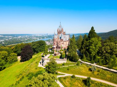 Schloss Drachenburg Castle is a palace in Konigswinter on the Rhine river near the city of Bonn in Germany clipart