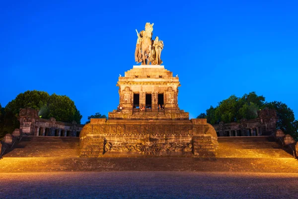 Memorial Koblenz Deutsches Eck Adlı Alman Birlik Koblenz Moselle Nehri — Stok fotoğraf