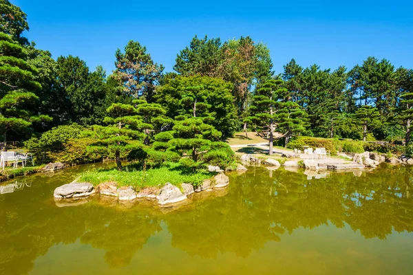 Japonská Zahrada Nordpark Veřejné Zeleně Okrese Stockum Dusseldorf City Německu — Stock fotografie