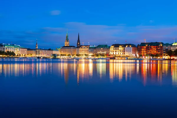 Hamburg City Centre View Sunset Germany — Stock Photo, Image