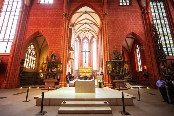 Świętego Bartłomieja Frankfurt Cathedral Wnętrza Położony Centrum Frankfurtu Main Niemcy — Zdjęcie stockowe