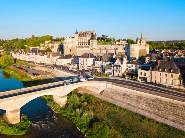 Chateau Amboise Widok Powietrza Jest Zamek Amboise Miasto Loire Dolina — Zdjęcie stockowe