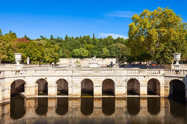 Les Jardins Fontaine Public Park Located Nimes City Southern France — Stock Photo, Image