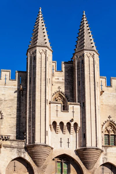 Påvens Palats Eller Palais Des Papes Avignon Södra Frankrike — Stockfoto