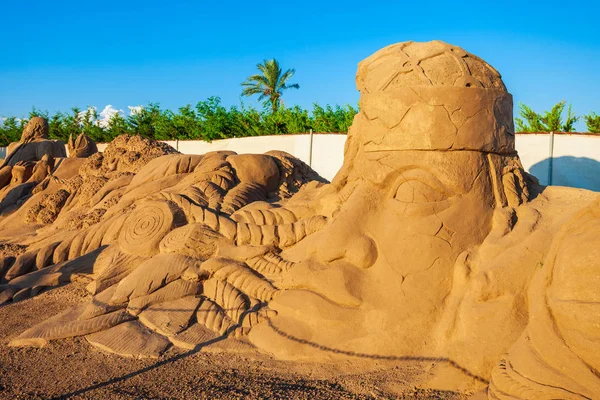 Antalya Turkey September 2014 Sandland Eller Sand Sculpture Museum Ett — Stockfoto